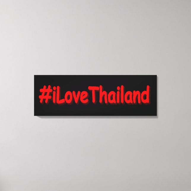 "#iLoveThailand" Cute Design. Köp nu Canvastryck (Framsida)