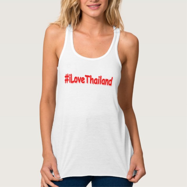 "#iLoveThailand" Cute Design. Köp nu Linne Med Racerback (Framsida)