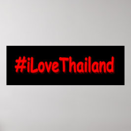 "#iLoveThailand" Cute Design. Köp nu Poster
