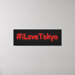 "#iLoveTokyo" Cute Design. Köp nu Canvastryck