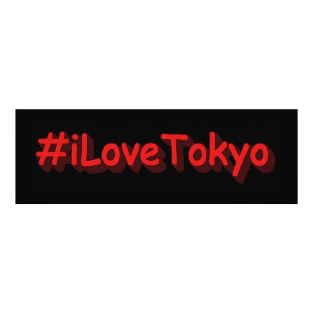 "#iLoveTokyo" Cute Design. Köp nu Fototryck (Framsidan)