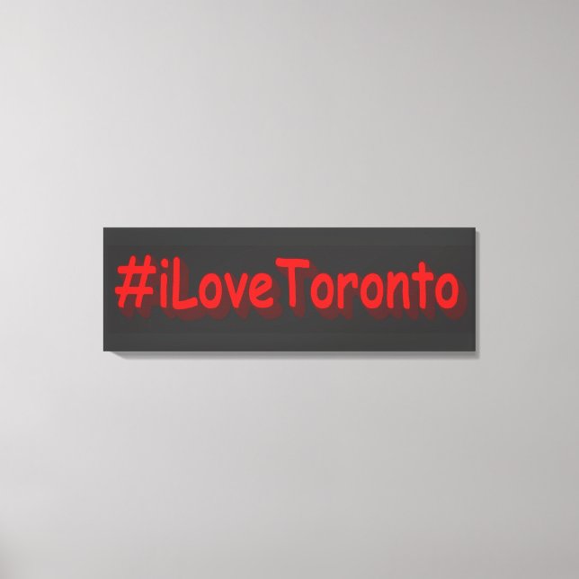 "#iLoveToronto" Cute Design. Köp nu Canvastryck (Framsida)