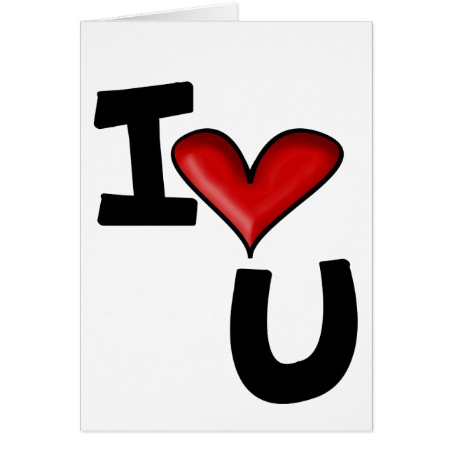 iloveu hälsningskort (Framsidan)