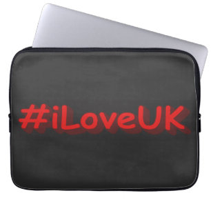 "#iLoveUK" Cute Design. Köp nu Laptop Fodral