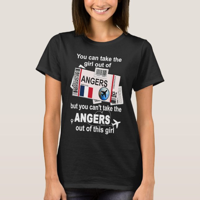 Ils anger Boarding Pass  Angers tjej  ils gör ont T Shirt (Framsida)