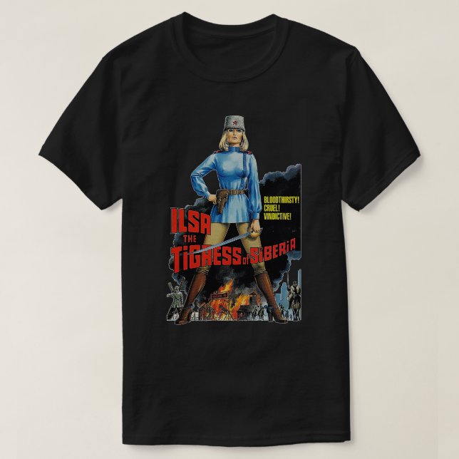 Ilsa Tigress of Sibiia 70 s Cult Classic T Shirt (Design framsida)
