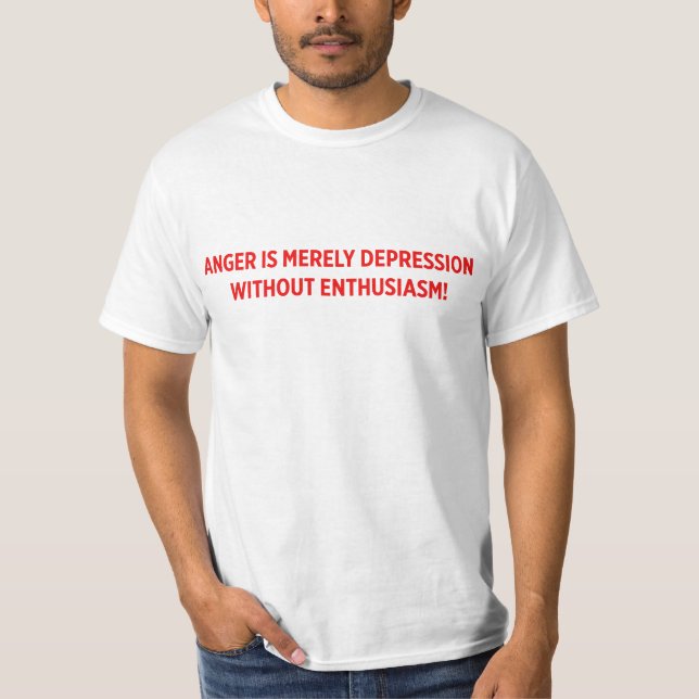 ILSKA ÄR BARA FÖRDJUPNINGEN UTAN ENTUSIASM! T-SHIRT (Framsida)