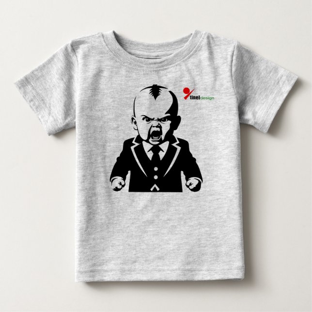 Ilska Baby T-Shirt | Fräck Boss Spädbarnströja (Framsida)