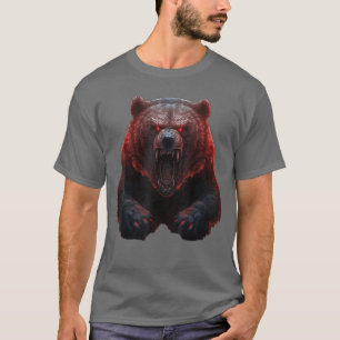 Ilska Björn Ilsken Grizzlybjörn Farlig Skräck Björ T Shirt