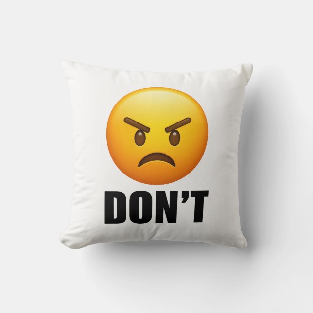 Ilska Emoji Inte Kudde (Framsida)