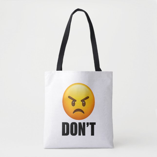 Ilska Emoji INTE Tote Bag Tygkasse (Framsida)