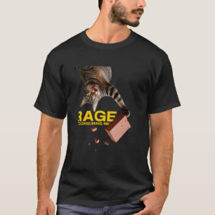 Ilska Förtärar Mig Roligt Dumt Stirrande Katt Meme T Shirt