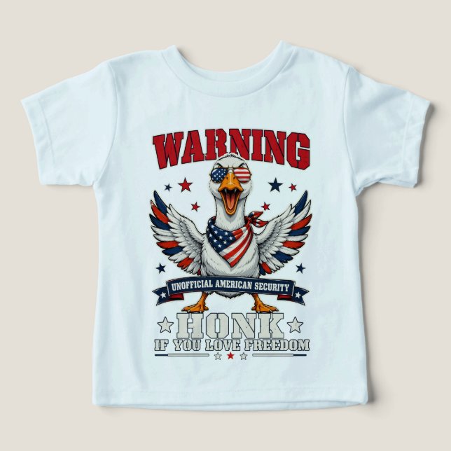 Ilska Gås 4:e Juli Småbarns T-Shirts (Design Framsida)