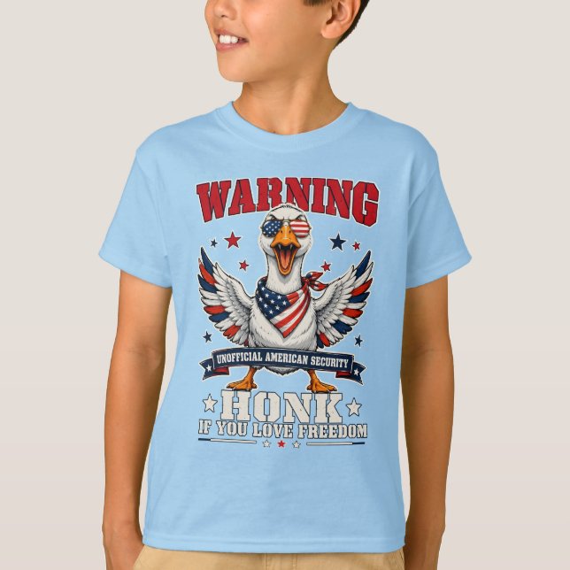 Ilska Gås 4:e Juli T-Shirt (Framsida)