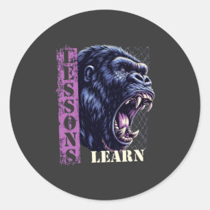 Ilska Gorilla Lektioner Lär Klistermärke