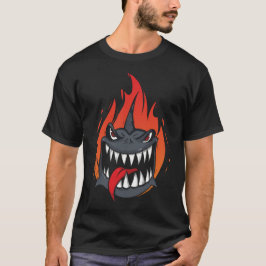 Ilska Haj Attack Tecknad Design T Shirt