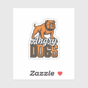 Ilska Hundar Vintage Bulldog Typografi Design_1 Klistermärken