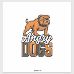 Ilska Hundar Vintage Bulldog Typografi Design_1 Klistermärken
