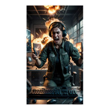 Ilska i spelrummet Firestorm Affisch