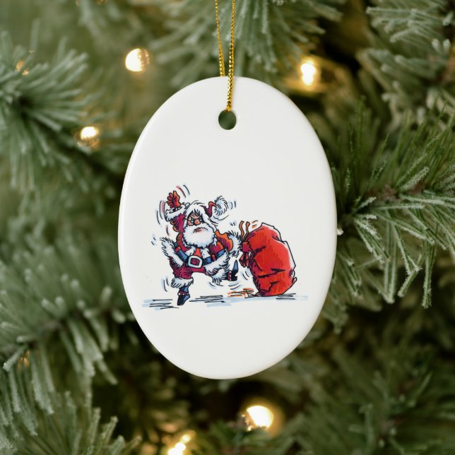 Ilska julgran ornament oval keramisk (Träd)