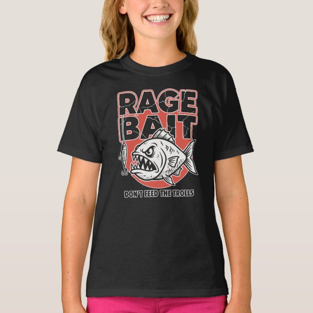 Ilska Lockbete, Mata Inte Troll T Shirt (Framsida)