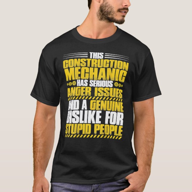 Ilska Problem Konstruktion Mekaniker T Shirt (Framsida)