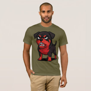 Ilska Rottweiler Tecknad Hund hundälskare present T Shirt