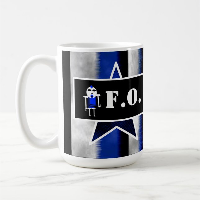 Ilsken Alien Blå [ SKULLien ] av J.H.T. Kaffemugg (Vänster)