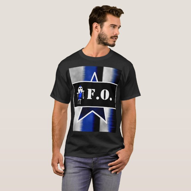 Ilsken Alien Blå [ SKULLien ]  T-Shirt av J.H.T (Hel framsida)