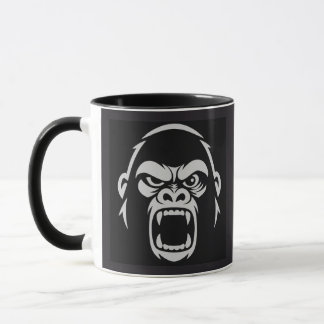 Ilsken apa-lugn apa - Stressed Ape Studios logotyp Mugg