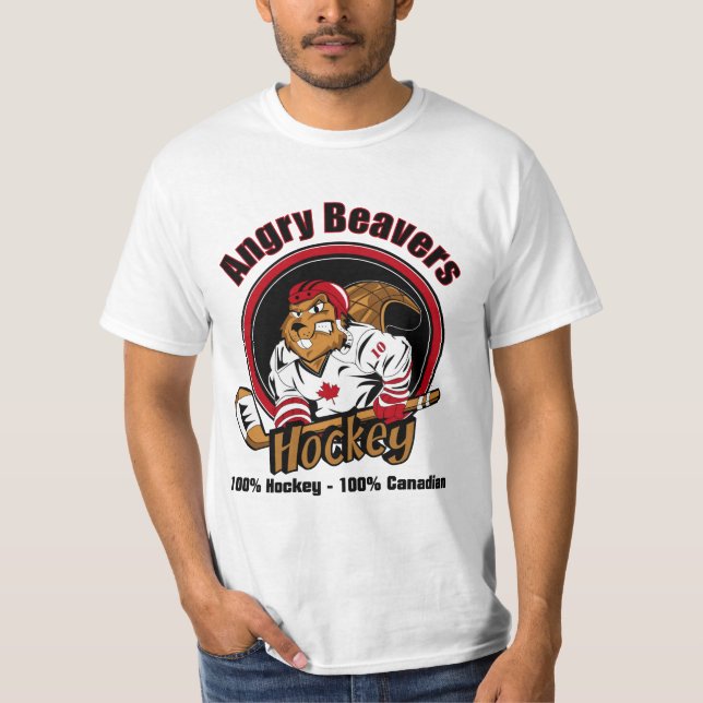 Ilsken bäverhockey - T-tröja - var en bäver T-shirt (Framsida)