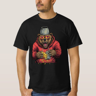 Ilsken Björn Rivar Ost med Osthyvelshatt T Shirt