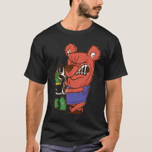 ilsken björn som räknar pengar t shirt