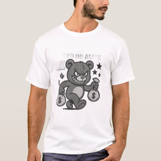 Ilsken Björn Tecknad T-Shirt för Modemedvetna – Bo