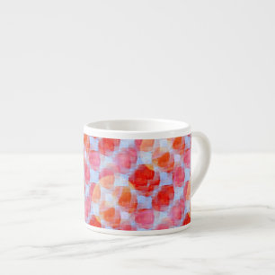Ilsken blick från designstrukturbakgrund espressomugg