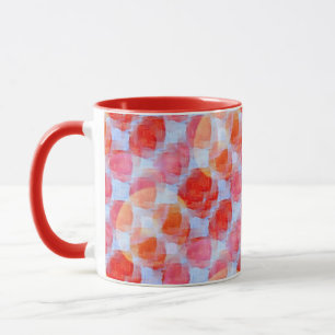 Ilsken blick från designstrukturbakgrund mugg