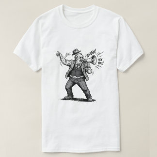 Ilsken Boss Megafon Hej Du Retro Seriegrafik T Shirt
