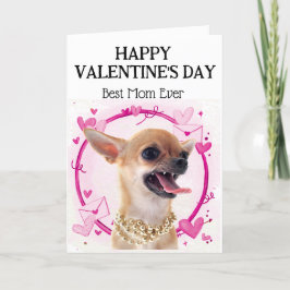 Ilsken Chihuahua Bästa Mamma Anpassad Alla hjärtan Helgkort