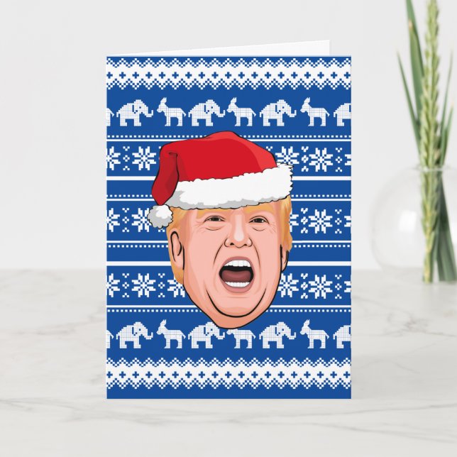 Ilsken Donald Trump jul Kort (Framsida)