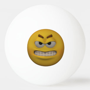 ilsken Emoticon för stil 3D mycket Pingisboll