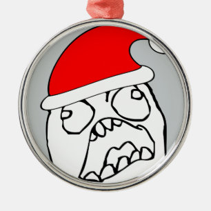Ilsken FFFUUU-julaftonmeme Julgransprydnad Metall