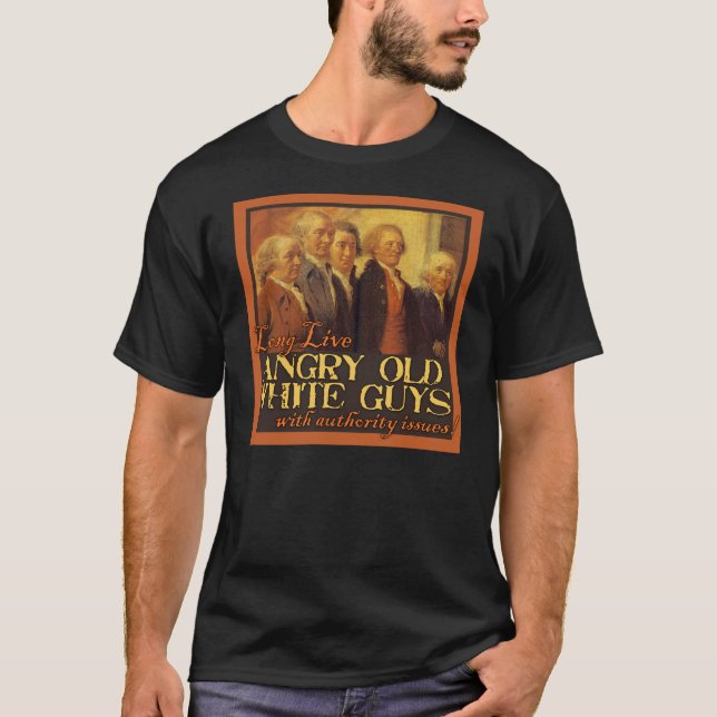 Ilsken gammal vitgrabb… något liknande founding tee shirt (Framsida)