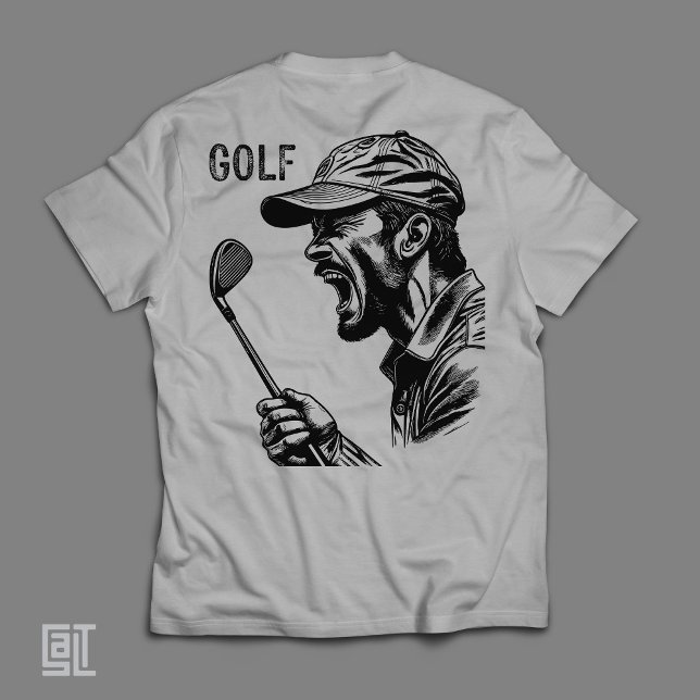 Ilsken Golfare som Skriker Rolig Frustrerad Golf T Shirt (Skapare uppladdad)