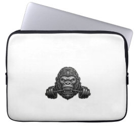 Ilsken Gorilla Biter Hantel Gym Motivations iPho Laptop Fodral