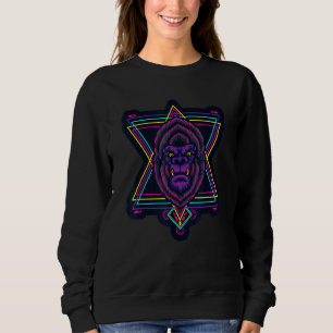 Ilsken Gorilla Helig Geometri Fraktala Mönster Goo T Shirt