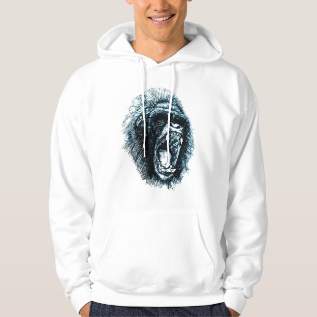 ilsken gorilla hoodie (Framsida)