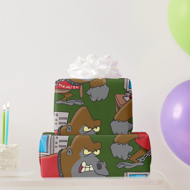 Ilsken gorilla säkerhet IT-tekniker Presentpapper (Skapare uppladdad)