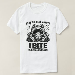 Ilsken Groda Håll Dig Borta Jag Bits Rolig design T Shirt