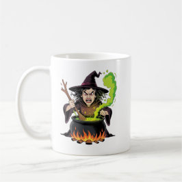 Ilsken Halloween-häxa Kaffemugg