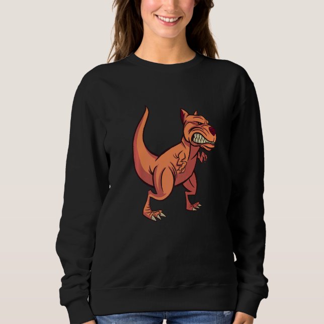 Ilsken Hund Dinosaurie   T Shirt (Framsida)